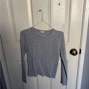 Classic Gray Long Sleeve Blouse